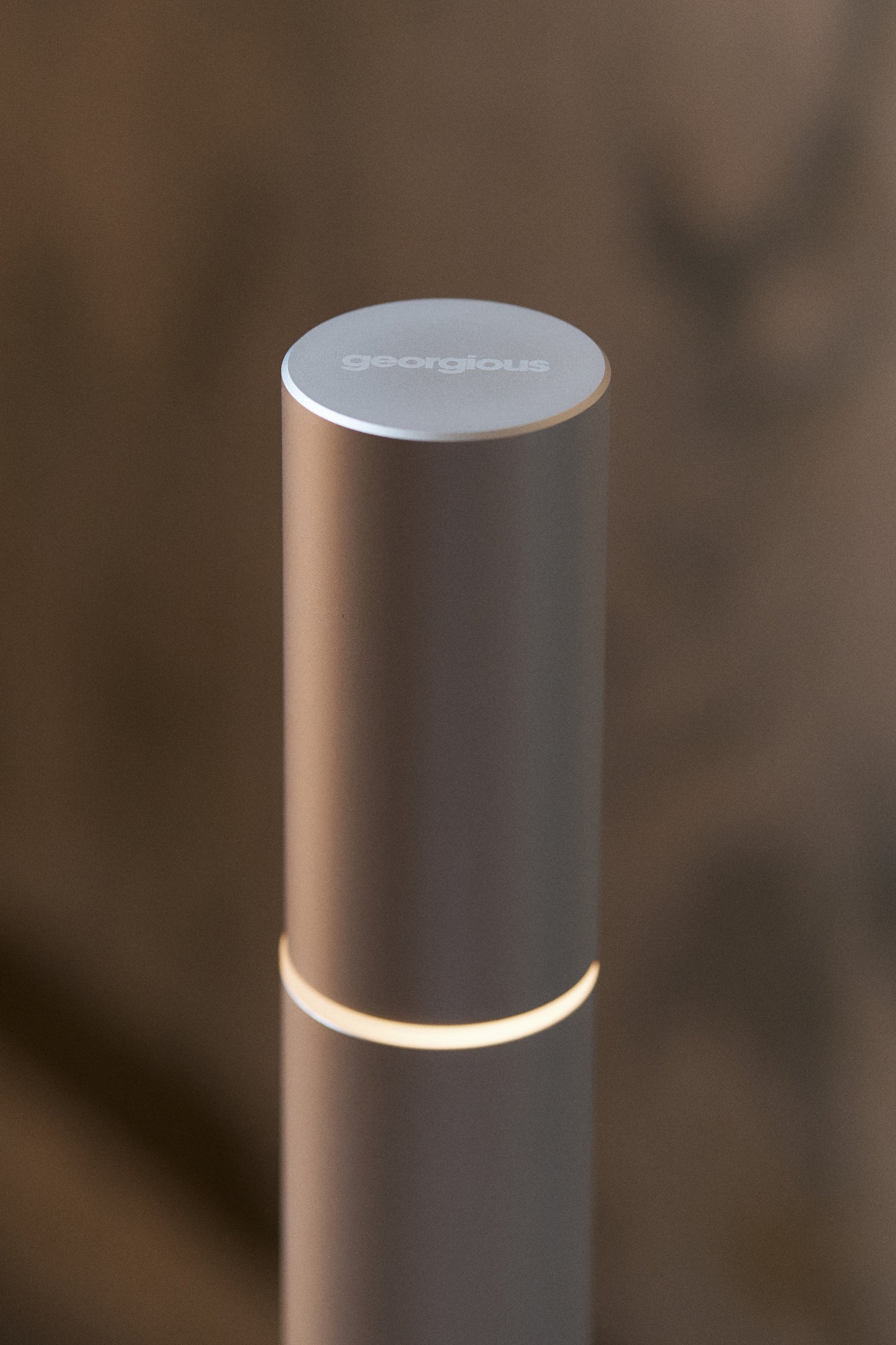 The Slide Light by Georgious at Shoreditch Design week London Blank Silver Finish Close up